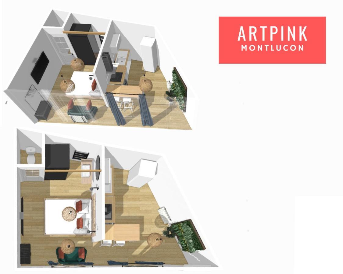 Artpink - Ideal Pros - Proche Commerces - Agathor Montlucon Exterior photo